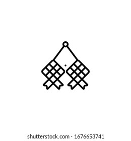 Thin line icon The design of the diamond icon template is suitable for Ramadan , Vector Illustrator Graphic Design on White Background