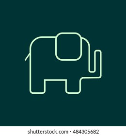  thin line icon design. zoo animal vector illustration