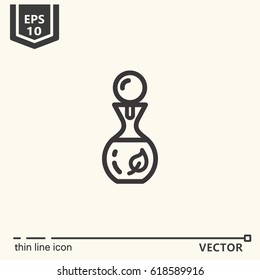 Thin line icon - ecology perfume. EPS 10 Isolated object
