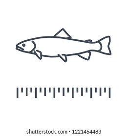 thin line icon fish, trout