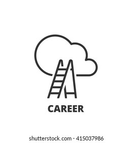 Thin line icon. Flat symbol about business. Career