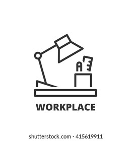 Thin line icon. Flat symbol about business. workplace