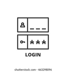 Thin line icon. Flat symbol about internet. Login