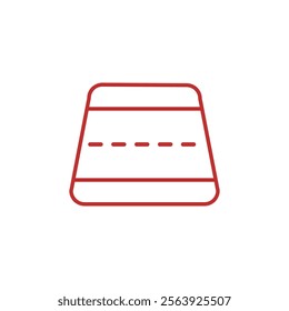 Thin line icon for graphic and web design. Simple sign. Internet concept symbol for website button. design illustration icon road or runway. Illustration of airplane road