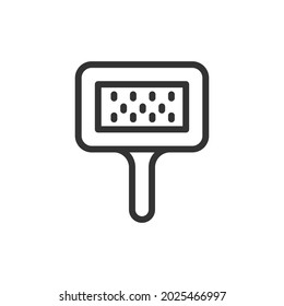 Thin line icon of grooming. Vector outline sign for UI, web and app. Concept design of grooming icon. Isolated on a white background.