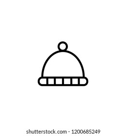 Thin line icon of Hat. Editable vector stroke 64x64 Pixel. 