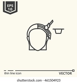 Thin line icon - highlighting. EPS 10. Isolated object