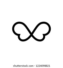 Thin line icon of Infinity. Editable vector stroke 64x64 Pixel. 