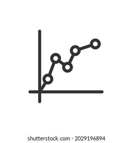 Icono de línea delgada de infografía. Signo de contorno vectorial para interfaz de usuario, web y aplicación. Diseño conceptual del icono de infografía. Aislado sobre un fondo blanco.