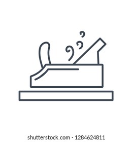 thin line icon jointer plane