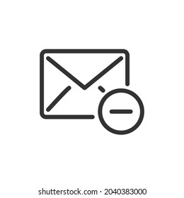 Thin line icon of letter. Vector outline sign for UI, web and app. Concept design of letter icon. Isolated on a white background.