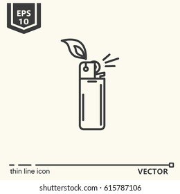 Thin line icon - lighter. EPS 10 Isolated object