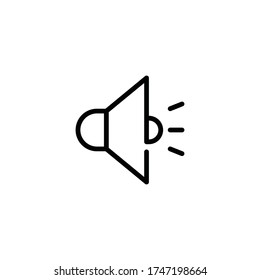 Thin line icon loudspeaker vector illustrator suitable for website, mobile, apps store and more.With editable stroke on 48x48 pixel perfect