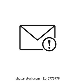 Thin line icon of mail, envelope, message, letter. Editable vector stroke 64x64 Pixel.