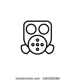 Thin Line icon mask , nose protector from corona virus on a white background. Pandemic and corona virus outbreak. mask to fight the Corona virus. The concept of war against Many Viruses.