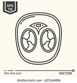 Thin line icon - Massage tool. EPS 10 Isolated object