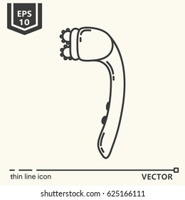 Thin line icon - Massage tool. EPS 10 Isolated object