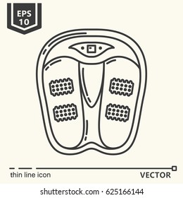Thin line icon - Massage tool. EPS 10 Isolated object
