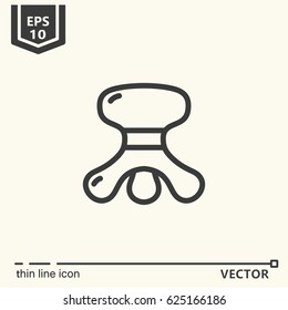 Thin line icon - Massage tool. EPS 10 Isolated object