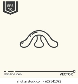 Thin line icon - Massage tool. EPS 10 Isolated object