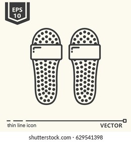 Thin line icon - Massage tool. EPS 10 Isolated object
