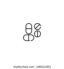  Thin line Icon medicine icon, Suitable for use on web apps, mobile apps, Vector illustration editable stroke . 64 x 64 pixel perfect on White Background