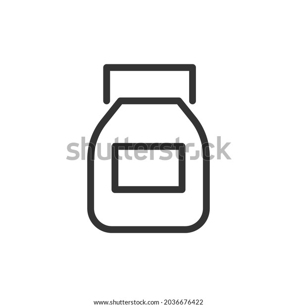 Thin line icon of medicine. Vector outline\
sign for UI, web and app. Concept design of medicine icon. Isolated\
on a white background.