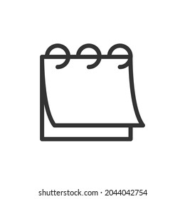 Thin line icon of month. Vector outline sign for UI, web and app. Concept design of month icon. Isolated on a white background.