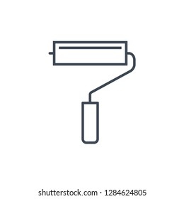 thin line icon paint roller