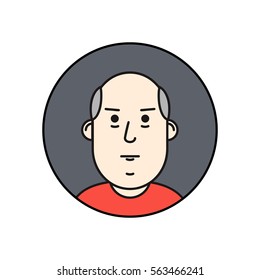 Thin line icon of people stylish avatars for profile page, social network, social media. Vector illustration