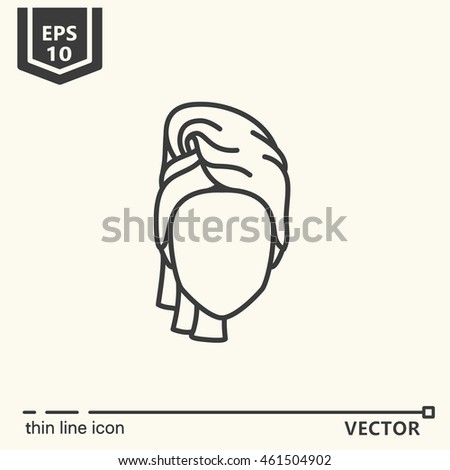 Thin line icon - personal care. EPS 10. Isolated object.