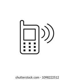 Thin line icon of phone, call, dial. Editable vector stroke 64x64 pixel.