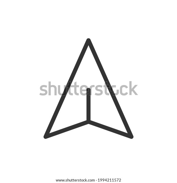 Thin line icon of plane. Vector outline sign\
for UI, web and app. Concept design of plane icon. Isolated on a\
white background.
