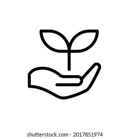 Icono de línea delgada de planta. Signo de contorno vectorial para interfaz de usuario, web y aplicación. Diseño conceptual del icono de planta. Aislado sobre un fondo blanco.