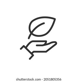Dünne Linie Symbol der Pflanze. Vektorgrafik-Zeichen für Benutzeroberfläche, Web und App. Konzeption der Pflanzensymbole. Einzeln auf weißem Hintergrund.