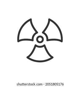 Thin line icon of poison. Vector outline sign for UI, web and app. Concept design of poison icon. Isolated on a white background.
