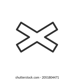 Thin line icon of prohibition. Vector outline sign for UI, web and app. Concept design of prohibition icon. Isolated on a white background.