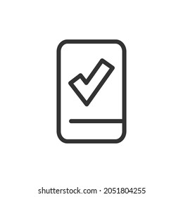 Thin line icon of quality. Vector outline sign for UI, web and app. Concept design of quality icon. Isolated on a white background.