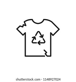 Thin line icon of recycle, eco. Editable vector stroke 64x64 Pixel.