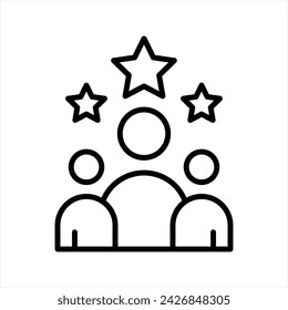 thin line icon, related to team, teamwork, coworkers, cooperation. Collection of linear business simple symbols. vector illustration. Editable stroke