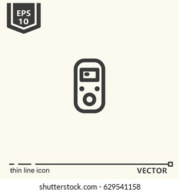 Thin line icon - remote controller. EPS 10 Isolated object