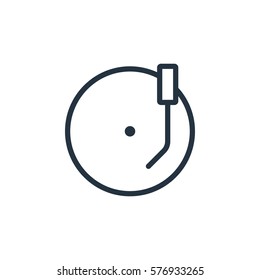 thin line icon set on white background, audio, music, flat, minimalistic