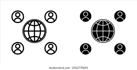 thin line icon set, related to team, teamwork, coworkers, cooperation. Collection of linear business simple symbols. vector illustration. Editable stroke