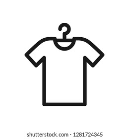 Thin line Icon of Shirt, Clothes, dress. Editable vector stroke 500x500 Pixel.