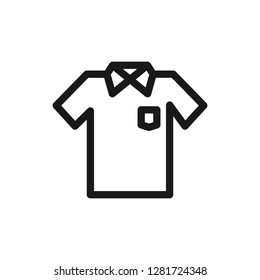 Thin line Icon of Shirt, Clothes, dress. Editable vector stroke 500x500 Pixel.