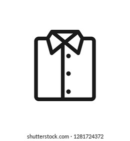 Thin line Icon of Shirt, Clothes, dress. Editable vector stroke 500x500 Pixel.
