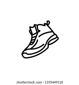 Thin line icon of Shoe. Editable vector stroke 64x64 Pixel. 
