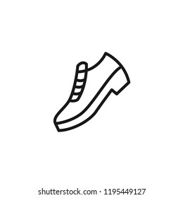Thin line icon of Shoe. Editable vector stroke 64x64 Pixel. 