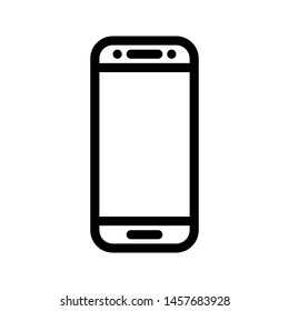 Thin line icon Smartphone, Mobile phone outline icon style isolated on white background.