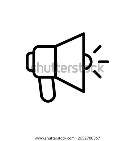 Thin line icon for speaker information